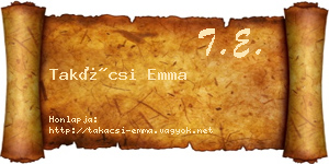 Takácsi Emma névjegykártya